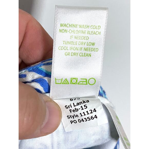 Lilly Pulitzer Adie Chasing Tail Fish Shorts Blue Coastal Tropical Beachy Size 4 - Picture 8 of 8